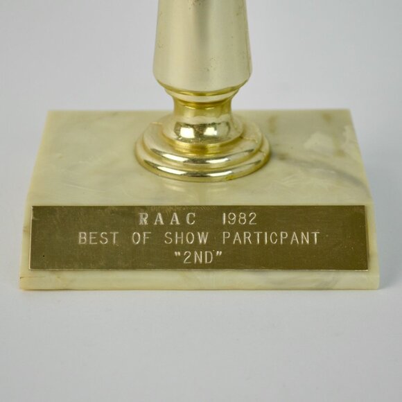 Vintage Car Trophy Metal Topper 1982 Best of Show "2nd" - Picture 3 of 12